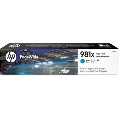 Original HP 981X L0R09A Tinte cyan