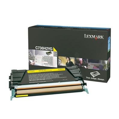 Original Lexmark C736H2YG 0C736H2YG Toner gelb