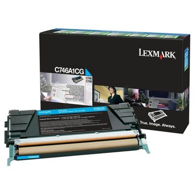 Original Lexmark C746A1CG 0C746A1CG Toner cyan