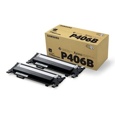 Original Samsung CLT-P406B SU374A Toner Doppelpack schwarz 2 Stück