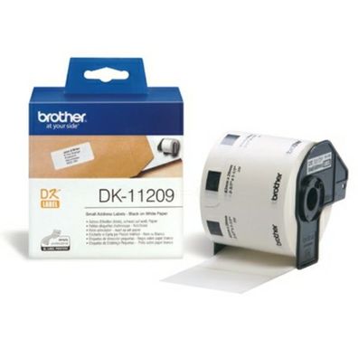 Original Brother DK-11209 Etiketten schwarz auf weiß 62 x 29mm 800 Stück