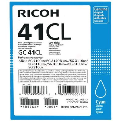 Original Ricoh GC-41 CL 405766 Tinte cyan