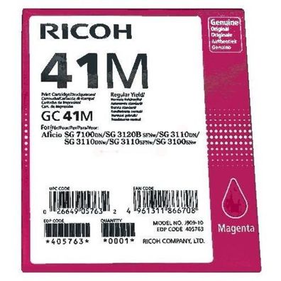 Original Ricoh GC-41 M 405763 Tinte magenta
