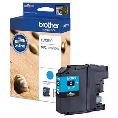 Original Brother LC-12EC Tinte cyan