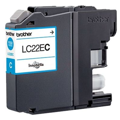 Original Brother LC-22EC Tinte cyan