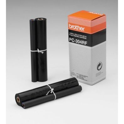 Original Brother PC-304RF Thermo-Transfer-Rolle Sparset schwarz 4 Stück