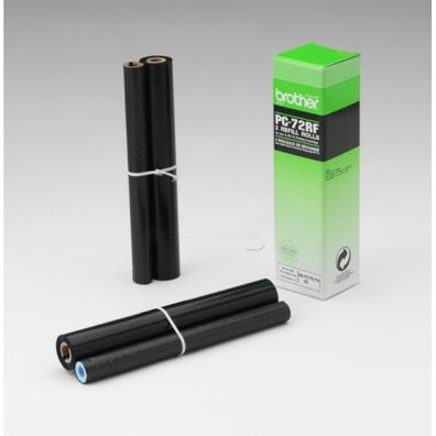 Original Brother PC-72RF 27720 Thermo-Transfer-Rolle Doppelpack schwarz 2 Stück