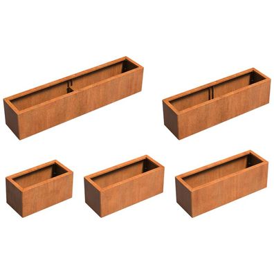 Adezz Carrez Connect ohne Boden aus Corten-Stahl Pflanzgefäß Pflanzkübel