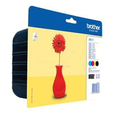 Original Brother LC-121VALBP LC-121VALBPDR Tinte Multipack schwarz cyan magenta gelb