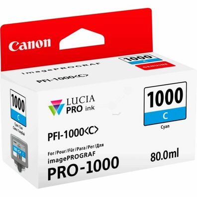 Original Canon PFI-1000 C 0547C001 Tinte cyan