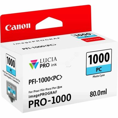 Original Canon PFI-1000 PC 0550C001 Tinte photo cyan