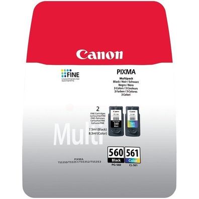 Original Canon PG-560 CL-561 3713C005 3713C006 Tinte Multipack schwarz color 2 Stüc