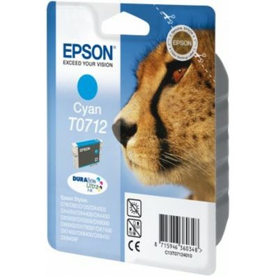 Original Epson T0712 C13T07124012 C13T07124022 Tinte cyan