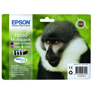 Original Epson T0895 C13T08954011 C13T08954020 Tinte Multipack schwarz cyan magenta