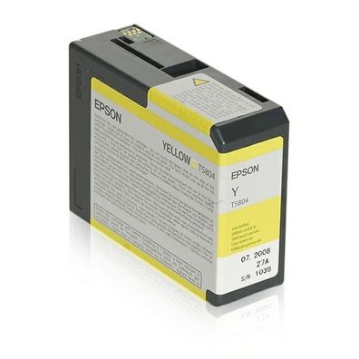 Original Epson T5804 C13T580400 Tinte gelb