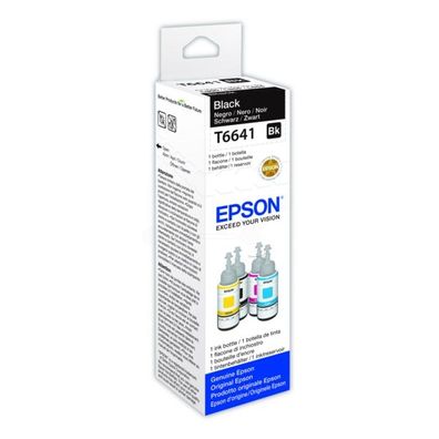 Original Epson T6641 C13T664140 C13T66414A Tintenflasche schwarz