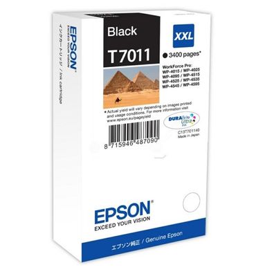 Original Epson T7011 C13T70114010 Tinte schwarz