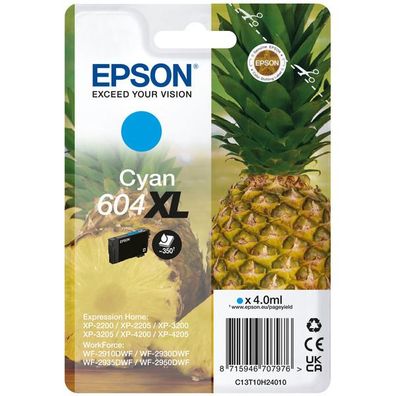 Original Epson 604XL T10H2 C13T10H24010 Tinte cyan