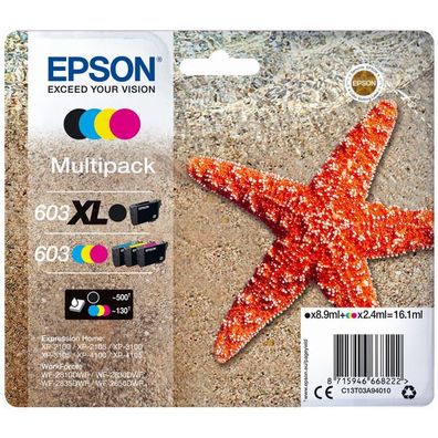 Original Epson 603XL 603 T03A9 C13T03A94020 Tinte Multipack schwarz cyan magenta g