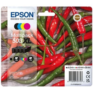 Original Epson 503XL T09R6 C13T09R64010 Tinte Multipack schwarz cyan magenta gelb 4