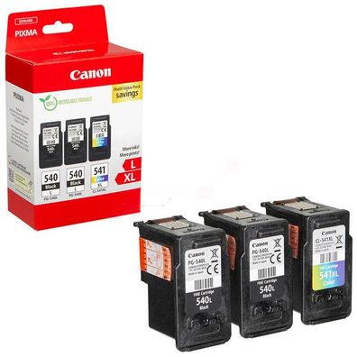 Original Canon PG-540L & CL-541XL 5224B017 Tinte Multipack schwarz color 3 Stück