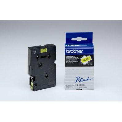 Original Brother TC-691 Schriftband schwarz auf gelb 9mm x 77m