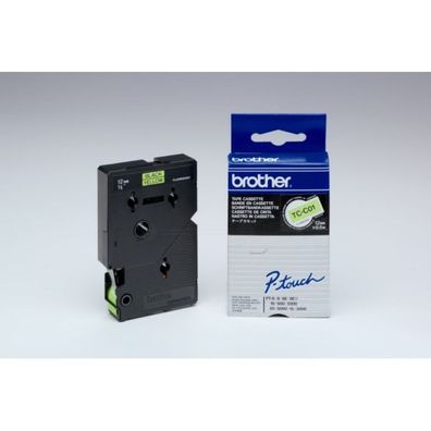 Original Brother TCC-01 Schriftband schwarz auf gelb 12mm x 67m