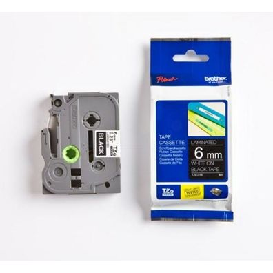 Original Brother TZE-315 Schriftband schwarz auf weiß 6mm x 8m