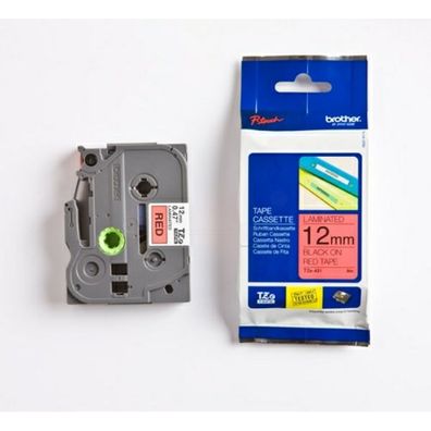 Original Brother TZE-431 Schriftband schwarz auf rot 12mm x 8m