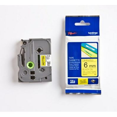 Original Brother TZE-611 Schriftband schwarz auf gelb 6mm x 8m