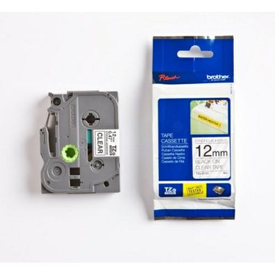 Original Brother TZE-S131 Schriftband schwarz auf transparent 12mm x 8m extra stark k