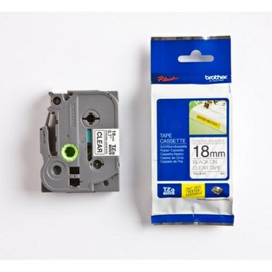 Original Brother TZE-S141 Schriftband schwarz auf transparent 18mm x 8m extra stark k