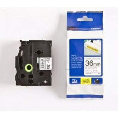 Original Brother TZE-S261 Schriftband schwarz auf weiß 36mm x 8m extra stark klebend