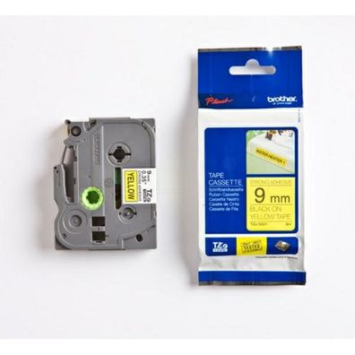 Original Brother TZE-S621 Schriftband schwarz auf gelb 9mm x 8m extra stark klebend