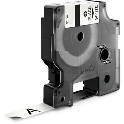 Original Dymo S0718210 18764 Etiketten schwarz auf weiß 12mm x 55m