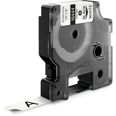 Original Dymo S0718600 18444 Etiketten schwarz auf weiß 12mm x 55m