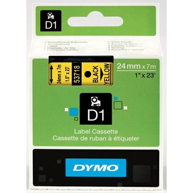 Original Dymo S0720980 53718 Etiketten schwarz auf gelb 24mm x 7m