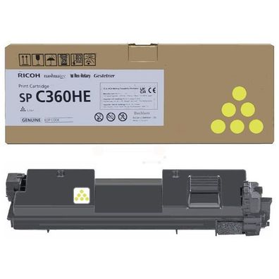 Original Ricoh SPC360HE 408187 Toner gelb