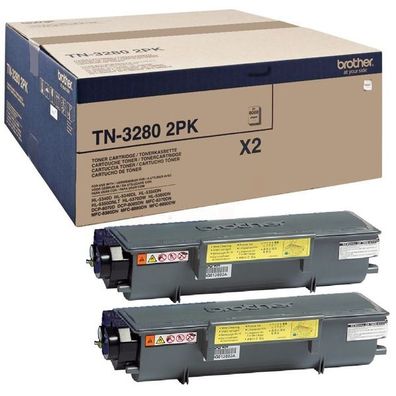 Original Brother TN-32802PK TN-3280TWIN Toner Doppelpack schwarz 2 Stück