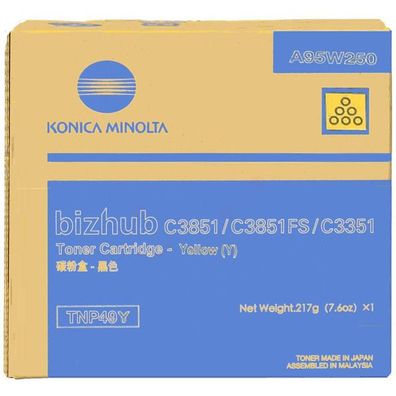Original Konica Minolta TNP-49 Y A95W250 Toner gelb