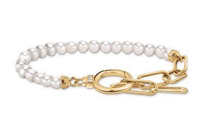 Thomas Sabo Schmuck Damen-Armband Vergoldet mit Perlen A2134-445-14-L19v
