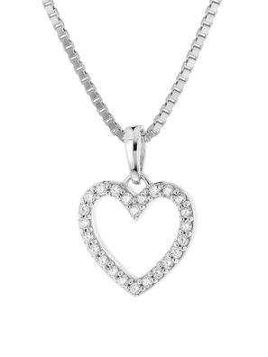 trendor Schmuck Herz Anhänger für Mädchen Weißgold 333 / 8K + Silberkette 15911
