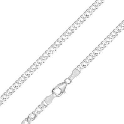 trendor Schmuck Armband für Damen und Herren 925 Silber Zwillingspanzer 3,9 mm 21040