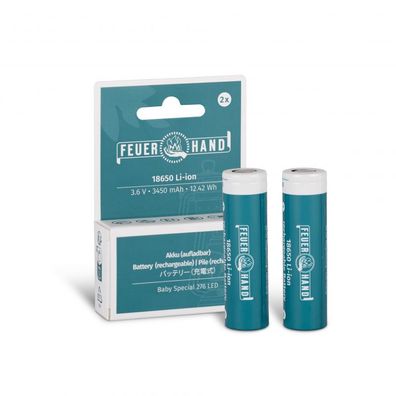 Feuerhand Li-Ion Akku für Baby Special 276 LED (2er Pack, 18650 – 3,6 V, 3450 mAh)