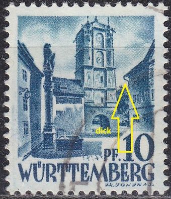 Germany Alliiert Franz. Zone [Württemberg] MiNr 0003 yv I ( O/used )