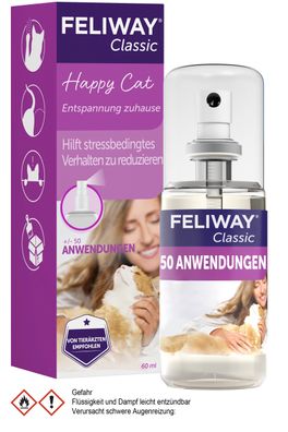 FELIWAY® Classic Spray 60ml – entspannte Katzen zuhause und unterwegs
