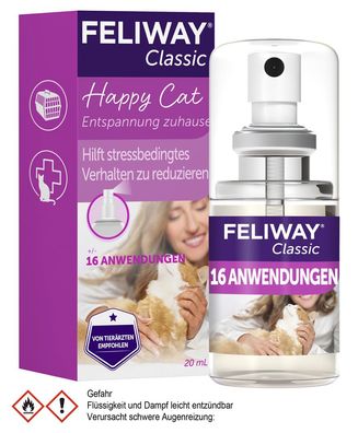 FELIWAY® Classic Spray 20ml – entspannte Katzen zuhause und unterwegs