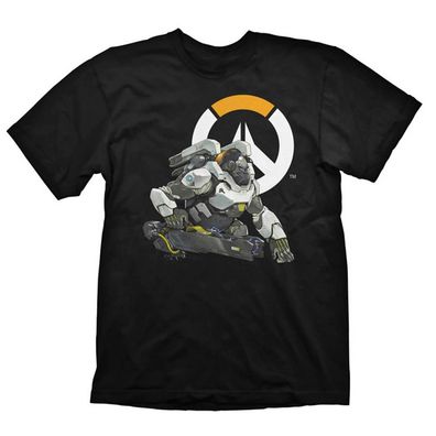 Overwatch T-Shirt mit Winston Logo | Schwarz | Größe: XL - XXL