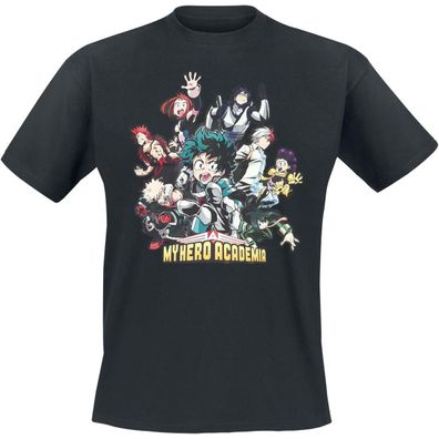 T-Shirt "Helden" | My Hero Academia | Herren Basic | Größe S | Schwarz