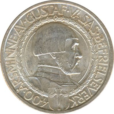 Schweden 2 Kronor 1921 400 Jahre Befreiungskrieg Silber*
